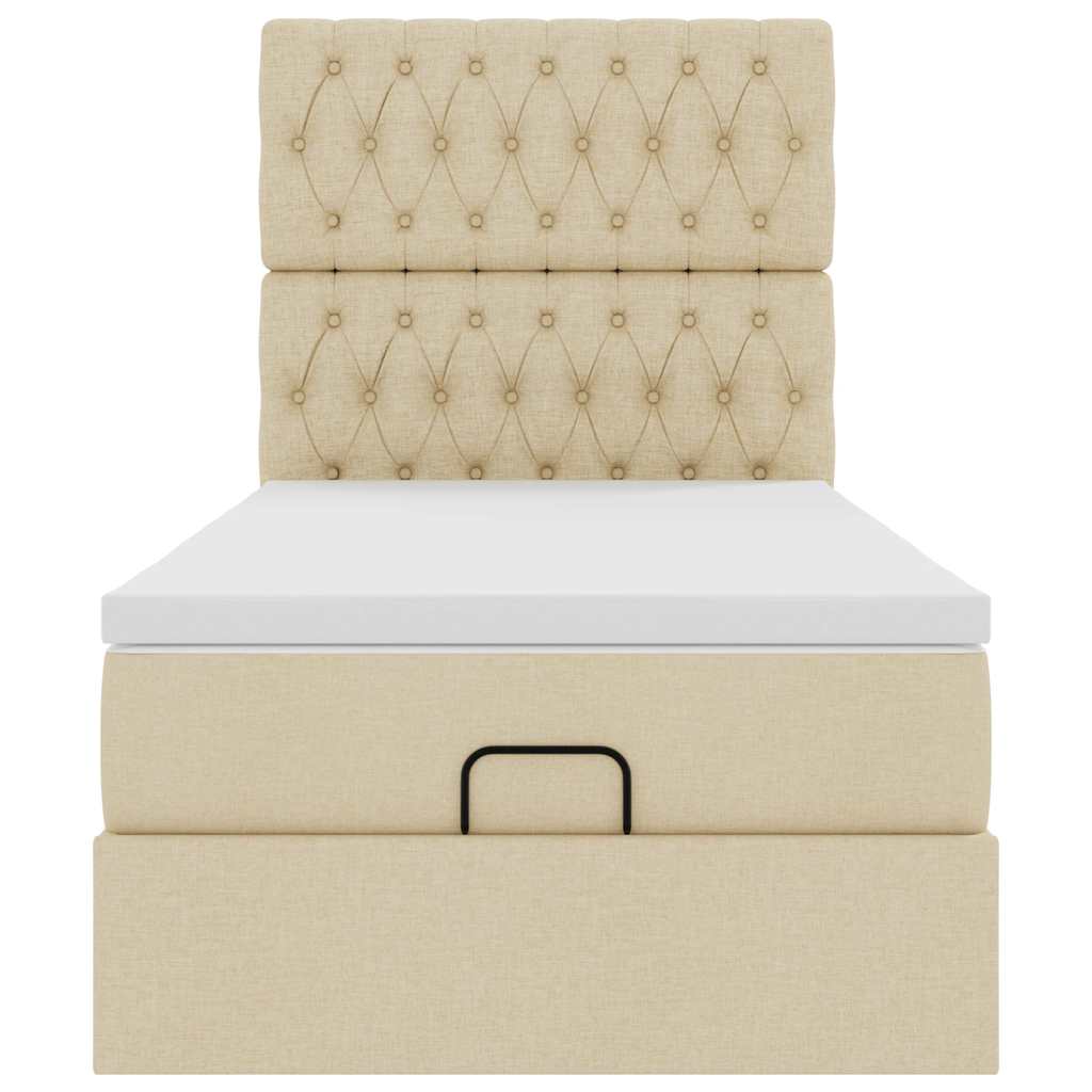 Cadre de lit ottoman et matelas gris clair 90x190 cm tissu cadre offres de lit vidaXL