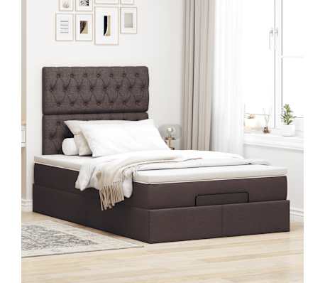 vidaXL Ottoman &Kappa;&rho;&epsilon;&beta;ά&tau;&iota; &mu;&epsilon; &Sigma;&tau;&rho;ώ&mu;&alpha; &Sigma;&kappa;&omicron;ύ&rho;&omicron; &Kappa;&alpha;&phi;έ 120x200cm Ύ&phi;&alpha;&sigma;&mu;&alpha;