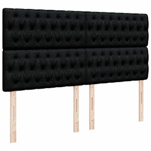 Osmanský rám postele s matrací černá 160x200cm textil - obrázek 9