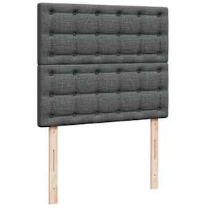 Osmanský rám postele s matrací tmavě šedá 120x190 cm textil - obrázek 9