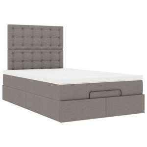 Osmanský rám postele s matrací taupe 120x190cm textil - obrázek 6