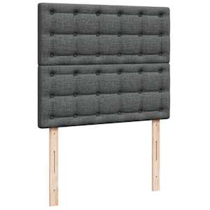 Osmanský rám postele s matrací tmavě šedá 120x200cm textil - obrázek 9