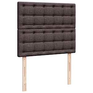 Osmanský rám postele s matrací tmavě šedá 120x200cm textil - obrázek 9