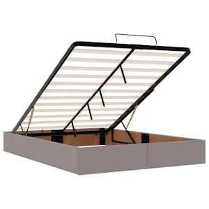 Osmanský rám postele s matrací taupe 140x190cm textil - obrázek 12