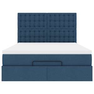 Osmanský rám postele s matrací Blue 140x190cm textil - obrázek 7