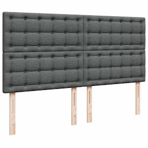 Osmanský rám postele s matrací tmavě šedá 160x200cm textil - obrázek 9