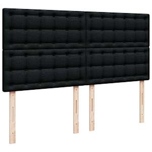 Osmanský rám postele s matrací černá 180x200cm textil - obrázek 9