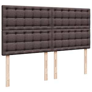 Osmanský rám postele s matrací tmavě hnědá 200x200cm textil - obrázek 9