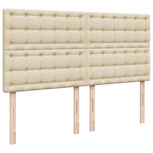 Osmanský rám postele s matrací krémová 200x200cm textil - obrázek 9