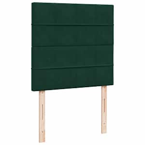 Osmanský rám postele s matracemi tmavě šedá 80x200cm samet - obrázek 12