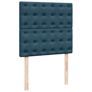 Osmanský rám postele s matracemi tmavě modrá 100x200cm samet - obrázek 12