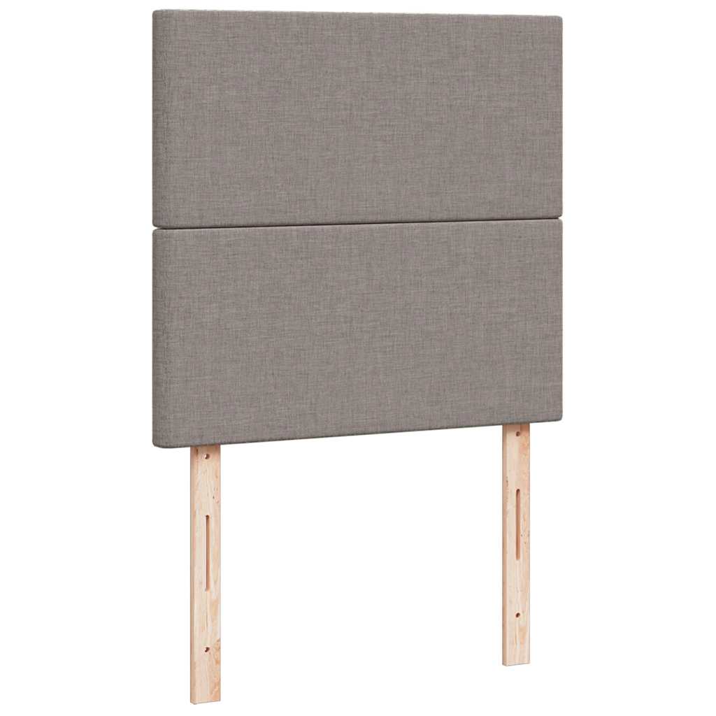 Otomanski posteljni okvir z vzmetnicami taupe 160x200 cm blago