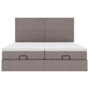 Osmanský rám postele s matrací taupe 180x200cm textil - obrázek 7