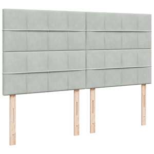 Osmanský rám postele s matracíes světle šedá 180x200cm samet - obrázek 12