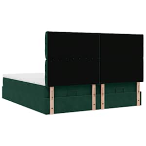 Osmanský rám postele s matracíes tmavě šedá 180x200cm samet - obrázek 9