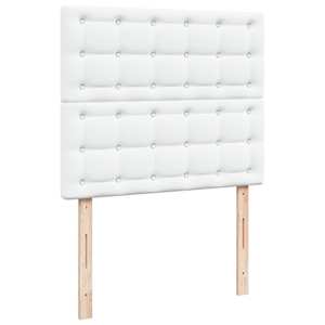 Osmanský rám postele s matrací bílý 120x200cm umělá kůže - obrázek 10