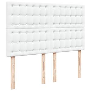 Osmanský rám postele s matrací bílý 140x190cm umělá kůže - obrázek 10
