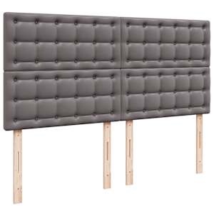 Osmanský rám postele s matrací šedá 200x200cm umělá kůže - obrázek 10