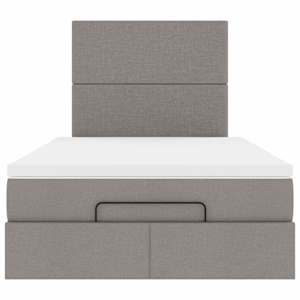 Osmanský rám postele s matrací taupe 120x190cm textil - obrázek 8