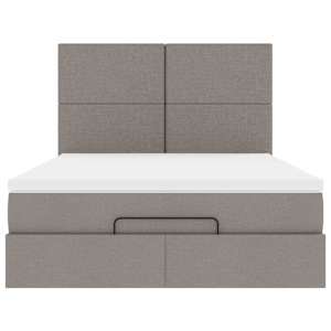 Osmanský rám postele s matrací taupe 140x190cm textil - obrázek 8