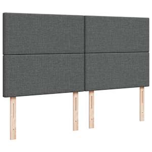 Osmanský rám postele s matrací tmavě šedá 160x200cm textil - obrázek 10