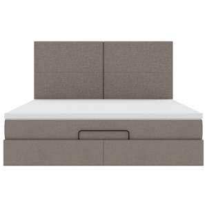 Osmanský rám postele s matrací taupe 180x200cm textil - obrázek 8