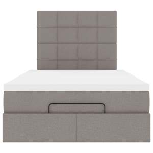 Osmanský rám postele s matrací taupe 120x190cm textil - obrázek 8