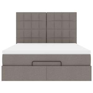Osmanský rám postele s matrací taupe 140x190cm textil - obrázek 8