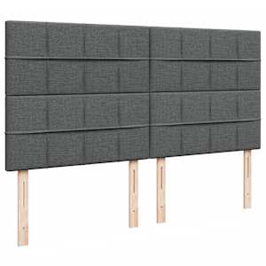 Osmanský rám postele s matrací tmavě šedá 160x200cm textil - obrázek 10