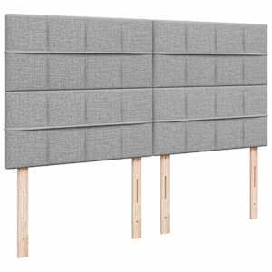 Osmanský rám postele s matrací světle šedá 180x200cm textil - obrázek 10