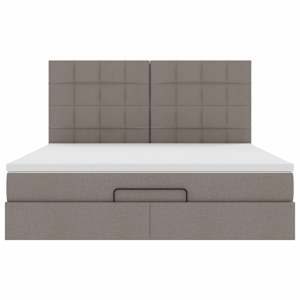 Osmanský rám postele s matrací taupe 180x200cm textil - obrázek 8