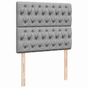 Osmanský rám postele s matrací světle šedá 120x190 cm textil - obrázek 10