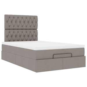 Osmanský rám postele s matrací taupe 120x190cm textil - obrázek 7