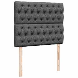 Osmanský rám postele s matrací tmavě šedá 120x200cm textil - obrázek 10