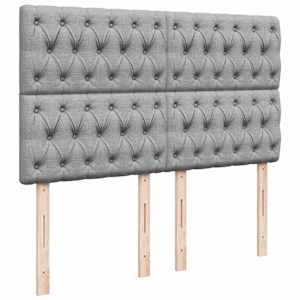 Osmanský rám postele s matrací světle šedá 140x190cm textil - obrázek 10
