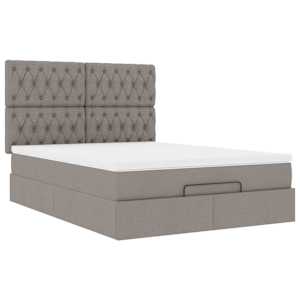 Osmanský rám postele s matrací taupe 140x190cm textil - obrázek 7