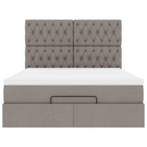 Osmanský rám postele s matrací taupe 140x190cm textil - obrázek 8