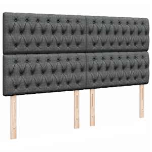 Osmanský rám postele s matrací tmavě šedá 160x200cm textil - obrázek 10