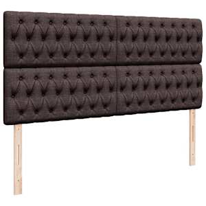 Osmanský rám postele s matrací tmavě hnědá 200x200cm textil - obrázek 10