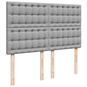 Osmanský rám postele s matrací světle šedá 140x190cm textil - obrázek 10