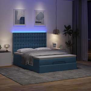 Osmanský rám postele s matrací Blue 140x190cm textil - obrázek 3