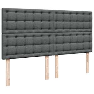 Osmanský rám postele s matrací tmavě šedá 160x200cm textil - obrázek 10