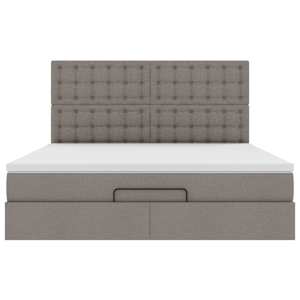 Osmanský rám postele s matrací taupe 180x200cm textil - obrázek 8