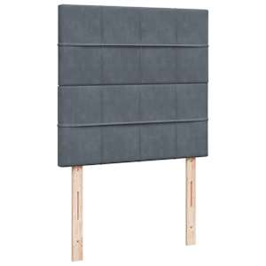 Osmanský rám postele s matracemi tmavě šedá 90x200cm samet - obrázek 13