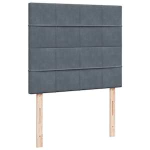 Osmanský rám postele s matracemi tmavě šedá 120x190 cm samet - obrázek 13