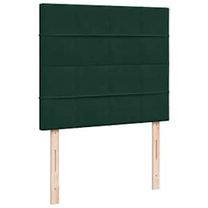 Osmanský rám postele s matracemi tmavě zelená 120x200cm samet - obrázek 13