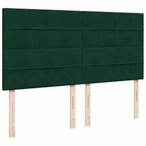 Osmanský rám postele s matracíes tmavě šedá 160x200cm samet - obrázek 13