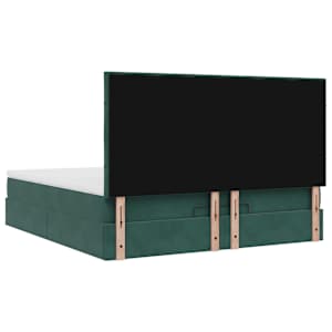 Osmanský rám postele s matracíes tmavě šedá 180x200cm samet - obrázek 10