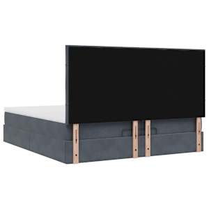 Osmanský rám postele s matrací tmavě šedý 200x200cm samet - obrázek 10