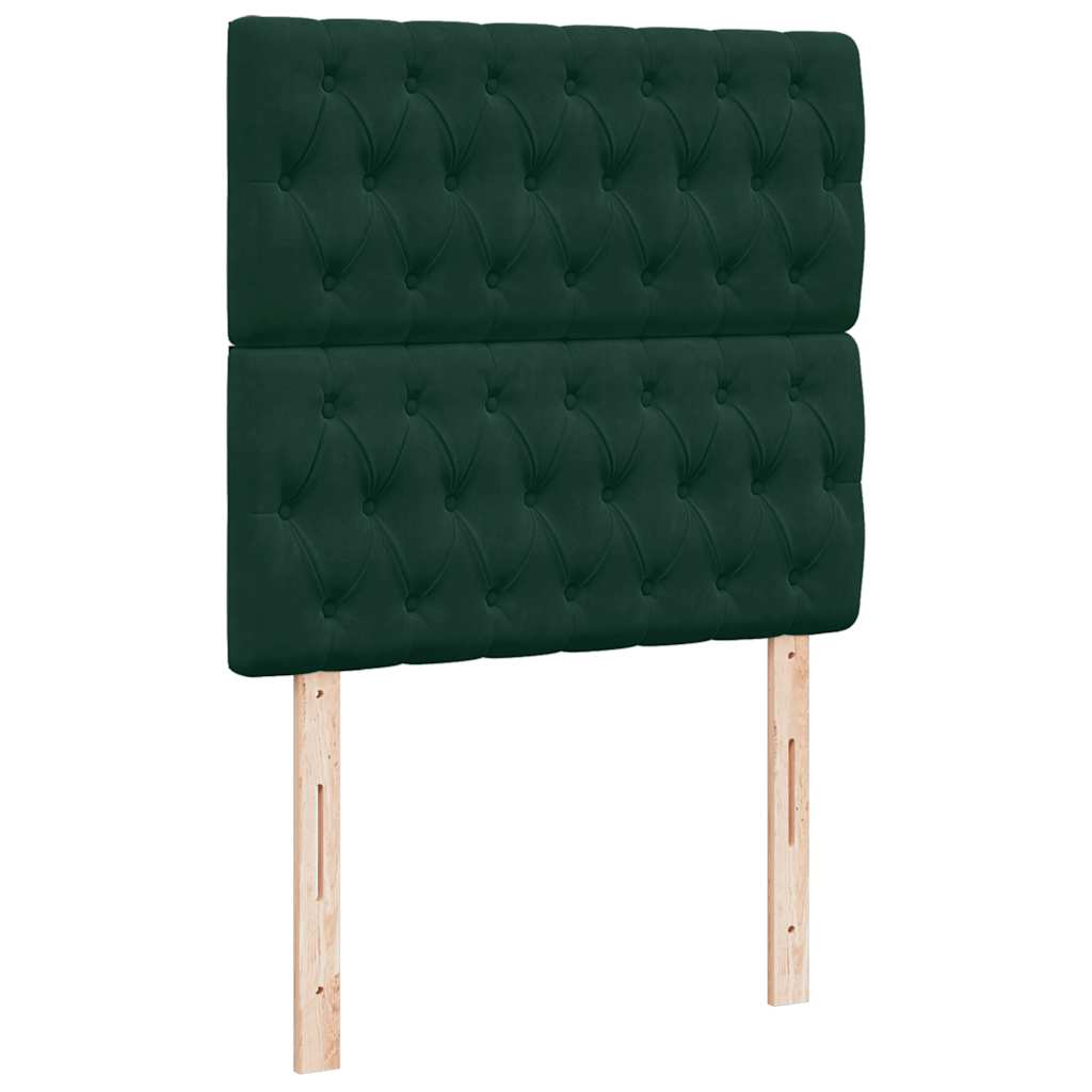 Osmanský rám postele s matracemi tmavě šedá 90x200cm samet - obrázek 13